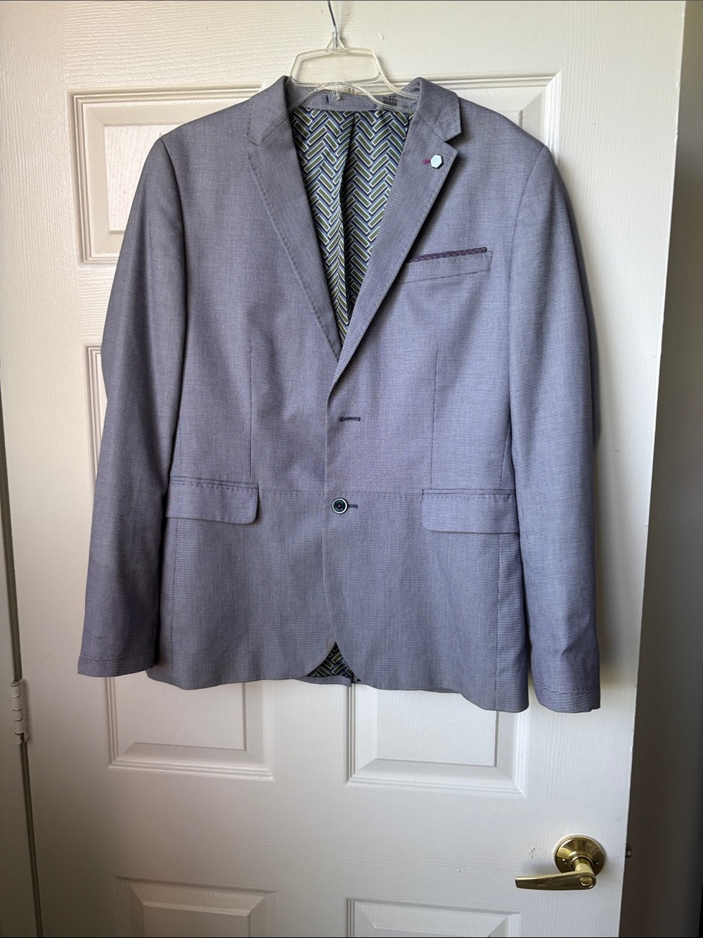 Ted Baker Light Gray Single-Breasted Sport Coat